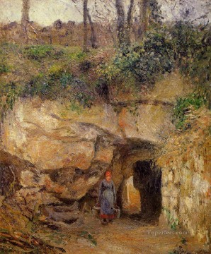 El transportista en el Hermitage Pontoise 1878 Camille Pissarro Pinturas al óleo